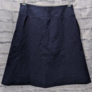 Betabrand Navy Blue Polka Dot Skirt Skort